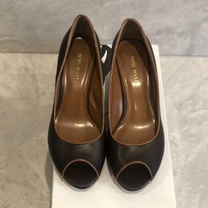 Nine West | Leather Peep toe Wedge